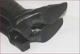 TED LAPIDUS Mi Bottes Cuir Noir Bouts Semi Carrés T 41 TBE