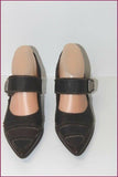 MURATTI Escarpins Pointus Cuir Marron Sangle Scratch T 37.5 ETAT NEUF