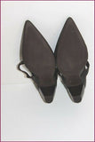 MURATTI Escarpins Pointus Cuir Marron Sangle Scratch T 37.5 ETAT NEUF