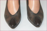 SINELA Escarpins Tout Cuir Marron T 37 BE