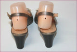 HEYRAUD Escarpins Ouverts Tout Cuir Bronze t 37 TTBE