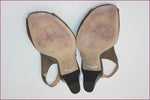 HEYRAUD Escarpins Ouverts Tout Cuir Bronze t 37 TTBE