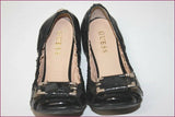 GUESS Ballerines Elastiquées Cuir Verni Noir T 37 TBE