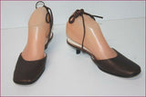 JB MARTIN Escarpins Mules Cuir Marron Bronze T 36 TBE