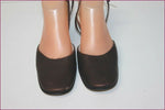 JB MARTIN Escarpins Mules Cuir Marron Bronze T 36 TBE