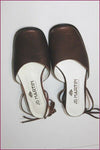 JB MARTIN Escarpins Mules Cuir Marron Bronze T 36 TBE