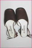 JB MARTIN Escarpins Mules Cuir Marron Bronze T 36 TBE
