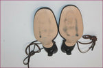 JB MARTIN Escarpins Mules Cuir Marron Bronze T 36 TBE