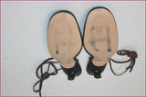 JB MARTIN Escarpins Mules Cuir Marron Bronze T 36 TBE
