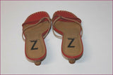 SERGIO ZELCE Sandales Cuir Rouge et marron Clair T 37 TBE