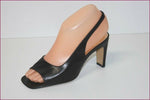 BRENDA ZARO Escarpins Sandales Tout Cuir Noir T 35 TTBE