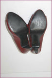 EDEN SHOES Escarpins Tout cuir Façon Reptile Rouge Foncé T 37 TBE