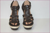 GUESS Escarpins Sandales Cuir Marron Très Hauts Talons T 40 TTBE