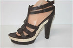 GUESS Escarpins Sandales Cuir Marron Très Hauts Talons T 40 TTBE