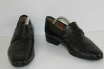 VINTAGE Mocassins D'ANJOU Cuir Noir T 43 BE