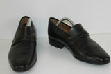 VINTAGE Mocassins D'ANJOU Cuir Noir T 43 BE