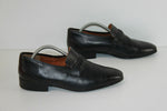 VINTAGE Mocassins D'ANJOU Cuir Noir T 43 BE