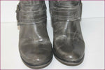 SPIRAL Mi Bottes Cuir Gris Clair Doublées Cuir T 36 TBE