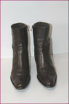 Bottines à Talons Cuir Marron foncé Doublées Cuir T 39 TBE