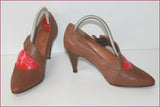 JB MARTIN Escarpins à Sangles Cuir Marron Clair T 2.5 / T 35.5 TBE