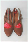 JB MARTIN Escarpins à Sangles Cuir Marron Clair T 2.5 / T 35.5 TBE