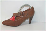 JB MARTIN Escarpins à Sangles Cuir Marron Clair T 2.5 / T 35.5 TBE