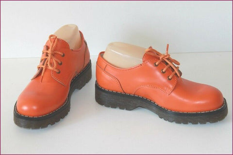 GUMA Derby à Lacets Cuir Orange Vif T 37 TTBE