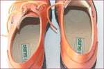 GUMA Derby à Lacets Cuir Orange Vif T 37 TTBE