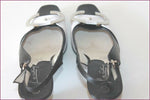 GENEVIEVE DE FONTENAY Escarpins Cuir Noir et Blanc T 37 TBE