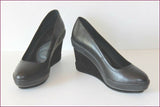PATAUGAS Escarpins Compensés Cuir Noir T 40 ETAT NEUF