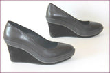PATAUGAS Escarpins Compensés Cuir Noir T 40 ETAT NEUF