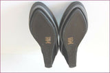 PATAUGAS Escarpins Compensés Cuir Noir T 40 ETAT NEUF