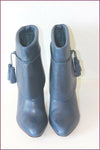PAUL & JOE SISTER Bottines à Talons Tout Cuir Bleu Iris Revers T 37 TBE