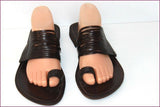 ANTICHI ROMANI Spartiates Nu-Pieds Tout Cuir Marron Foncé T 41 TBE