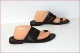 ANTICHI ROMANI Spartiates Nu-Pieds Tout Cuir Marron Foncé T 41 TBE