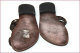ANTICHI ROMANI Spartiates Nu-Pieds Tout Cuir Marron Foncé T 41 TBE