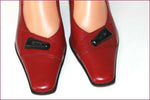YDOLE Escarpins Cuir Rouge Foncé By Fidji T 37 TBE