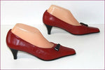 YDOLE Escarpins Cuir Rouge Foncé By Fidji T 37 TBE