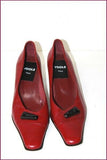 YDOLE Escarpins Cuir Rouge Foncé By Fidji T 37 TBE