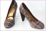 H&M Escarpins Tissu Quadrillé Multicolore Hauts Talons T 39 ETAT NEUF