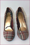 H&M Escarpins Tissu Quadrillé Multicolore Hauts Talons T 39 ETAT NEUF