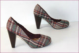 H&M Escarpins Tissu Quadrillé Multicolore Hauts Talons T 39 ETAT NEUF