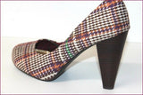 H&M Escarpins Tissu Quadrillé Multicolore Hauts Talons T 39 ETAT NEUF