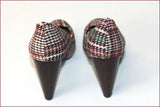 H&M Escarpins Tissu Quadrillé Multicolore Hauts Talons T 39 ETAT NEUF