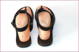 ERAM Tongs Lanières de Cuir Noir Clouté T 40 BE