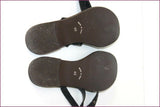ERAM Tongs Lanières de Cuir Noir Clouté T 40 BE