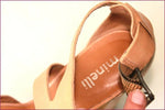 MINELLI Escarpins Sandales Cuir Marron Clair T 40 TTBE