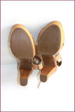 MINELLI Escarpins Sandales Cuir Marron Clair T 40 TTBE