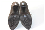 EDEN Bottines à Lacets Pointues Cuir Vert Bronze Hauts Talons T 37 TTBE