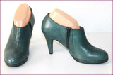 PIER ONE Boots Cuir Vert Doublées Cuir  T 38 TTBE